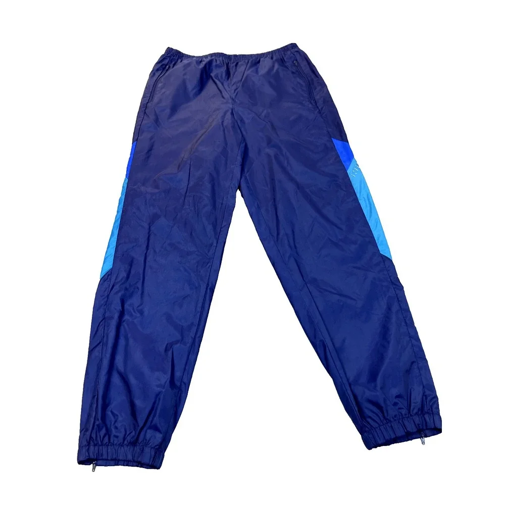 Nike Blue Windbreaker Pants Large Joggers.Vintage 90s Gray Tag Ankle Zip